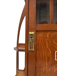 Arts & Crafts Wall Cabinet in Oak by Onder den Sint Maarten, 1900s